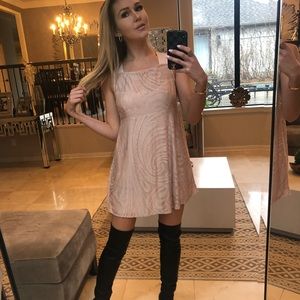 Free People baby pink mini dress